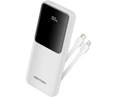 Išorinė baterija USB 10000MAH 22.5W/balta FHOW0 VENTION