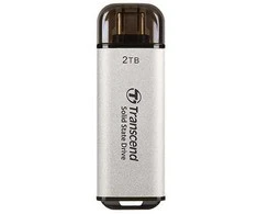 TRANSCEND ESD300S 2TB Išorinis kietasis diskas SSD USB 10Gbps Type C Sidabrinis