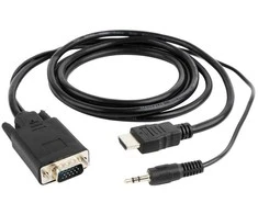 CABLE HDMI TO VGA +3.5MM/3M A-HDMI-VGA-03-10 GEMBIRD