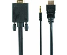 CABLE HDMI TO VGA +3.5MM/3M A-HDMI-VGA-03-10 GEMBIRD