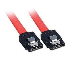 SATA Laidas - LINDY Vidinis SATA Laidas, 2x7 Pin Fiksavimo Tipas, 0.5 m, Juodas