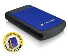 Išorinis kietasis diskas Transcend 25H3B 2.5'' 1TB USB3, Triguba smūgių slopinimo sistema