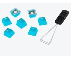 Pakaitiniai klavišai HyperX Rubber Keycaps, mėlynos spalvos (US)