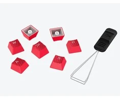Pakaitiniai klavišai HyperX Rubber Keycaps, raudonos spalvos (US)