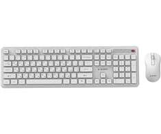 Klaviatūra Gembird KBS-WPS-01 Slim Pro Business wireless desktop set, baltas, RU išdėstymas