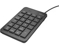 Klaviatūra Trust 22221 numeric keypad Nešiojamas kompiuteris/PC USB Juodas