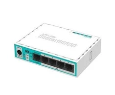 Šakotuvas MIKROTIK MT RB750r2 MikroTik hEX lite RouterOS L4 64MB RAM, 5xLAN, Soho Maršrutizatorius, PoE in, plastikas case