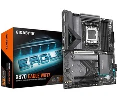 Pagrindinė plokštė Mainboard GIGABYTE AMD X870 SAM5 ATX Memory DDR5 Atminties lizdai 4 2xPCI-Express 3.0 1x 1xPCI-Express 5.0 16x 3xM.2 1xHDMI 4xUSB 2.0 4xUSB 3.2 2xUSB-C 1xRJ45 3xAudio port X870EAGLEWIFI71.1