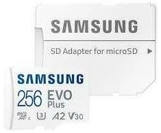 Atminties kortelė Samsung EVO PLUS microSDXC 256GB UHS-I U3