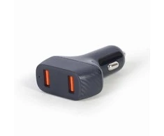 GEMBIRD TA-U2QC3-CAR-01 2port USB car fast charger QC3.0 36W juodas