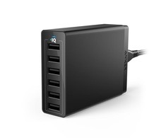 Telefono įkroviklis Anker PowerPort 6 USB Charger 60W 6 Port Black A2123