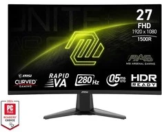 Monitorius MSI MAG276CXF 27 colių Rapid VA FHD Curve 1500R 280Hz 1ms 2xHDMI DP ausinių išvestis Juodas