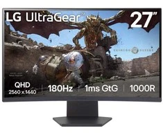 Monitorius LG | 27GS60QC-B | 27 " | VA | QHD | 16:9 | 180 Hz | 1 ms | 2560 x 1440 pikselių | 300 cd/m² | HDMI jungtys quantity 2