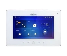 Dahua IP domofono monitorius su WIFI, 7 col. 1024x600,Micro SD kortelės prievadas,PoE(802.3af) baltas, SIP