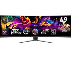 Monitorius MSI 49 " 5120 x 1440 pikselių Dual QHD Native aspect ratio 32:9 QD-OLED Curved MPG491CQPXQD-OLED
