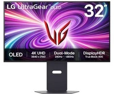 Žaidimų monitorius LG UltraGear 32" Dual-Mode OLED 4K, su garsiakalbiais