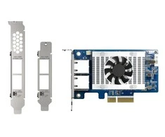 QNAP | Du 10 GbE prievadai su SR-IOV ir iSCSI, blokų pagrindu, palaiko kelis virtualių diskų režimus | QXG-10G2T-X710 | PCIe 3.0 x4