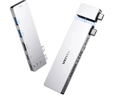 Doko stotelė Vention 6 w 2 USB-C 8K@240Hz ThunderBolt USB-C 80Gbps 140W