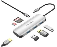 NB ACC įkrovimo stotelė 7in1/USB-C 0.15M TOJHB VENTION