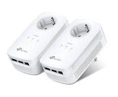 TP-Link AV1300 3 prievadų "Gigabit Passthrough Powerline" elektros tinklo adapterio pradinis rinkinys (TL-PA8030P KIT)