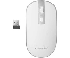 Optinė pelė su USB jungtimi belaidė Baltas/Sidabrinis MUSW-4B-06-WS GEMBIRD
