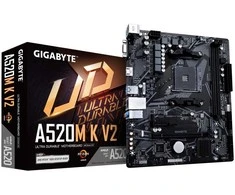 Pagrindinė plokštė Mainboard GIGABYTE AMD A520 SAM4 Micro-ATX Memory DDR4 Atminties lizdai 2 1xPCI-Express 3.0 1x 1xPCI-Express 3.0 16x 1xM.2 1x15pin D-sub 1xHDMI 2xUSB 2.0 4xUSB 3.2 1xPS/2 1xRJ45 3xAudio port A520MKV21.1