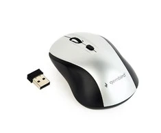 GEMBIRD MUSW-4B-02-BS Gembird Optinė belaidė pelė MUSW-4B-02-BS, 1600 DPI, nano USB, juodas-sidabrinis