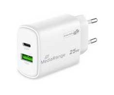 POWER ADAPTER USB/USB-C 25W/FAST MRMA112-2 MEDIARANGE