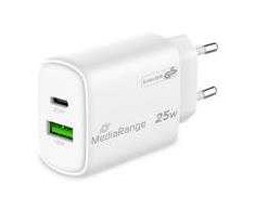 POWER ADAPTER USB/USB-C 25W/FAST MRMA112-2 MEDIARANGE