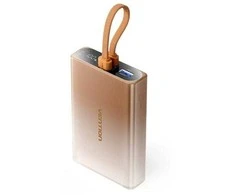 Vention 10000mAh power bank with LED ekranas, USB-C + Lightning + USB-A, 22.5W (copper)