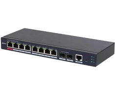 Šakotuvas Switch DAHUA S4210-8GT-110 Switch type Managed Switch layer L2 Form factor Desktop/Wall-Mounting 8xRJ-45 jungtys RJ-45 Ports Type Gigabit Ethernet (10/100/1000) 2xFiber uplink jungtys quantity Power over Ethernet (PoE) Yes 8xPower over Ethernet (PoE) jungtys quantity 1xPower over Ethernet 4PPoE (PoE++) jungtys quantity Total Power over Ethernet (PoE) budget 110 W S4210-8GT-110