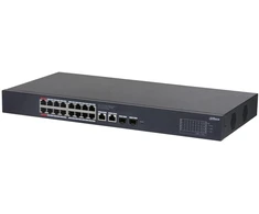 Šakotuvas Switch DAHUA CS4220-16GT-190 Switch type Managed Switch layer L2 Rack mounting Yes Form factor 1U 18xRJ-45 jungtys RJ-45 Ports Type Gigabit Ethernet (10/100/1000) 18xGigabit Ethernet (copper) jungtys quantity 2xSFP module slots quantity Power over Ethernet (PoE) Yes 16xPower over Ethernet (PoE) jungtys quantity Total Power over Ethernet (PoE) budget 190 W CS4220-16GT-190
