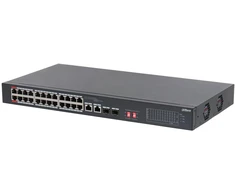 Šakotuvas Switch DAHUA S3226-24ET-375 Switch type Unmanaged Rack mounting Yes 24xRJ-45 jungtys RJ-45 Ports Type Fast Ethernet (10/100) 24xFast Ethernet (copper) jungtys quantity 2xCombo SFP jungtys quantity Power over Ethernet (PoE) Yes 24xPower over Ethernet (PoE) jungtys quantity 2xPower over Ethernet 4PPoE (PoE++) jungtys quantity Total Power over Ethernet (PoE) budget 375 W S3226-24ET-375