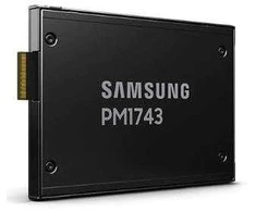 SSD SAMSUNG SSD series PM1743 7.68TB PCIe Gen5 NVMe NAND flash technology TLC Rašymo greitis 6000 MBytes/sec Skaitymo greitis 7500 MBytes/sec Form Factor 2,5" MTBF 25000000 hours MZWLO7T6HBLA-00A07