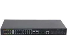 Dahua ePoE šakotuvas 100Mbps 24portu+2G uplink + 2SFP, ePoE iki 800m, Hi-PoE