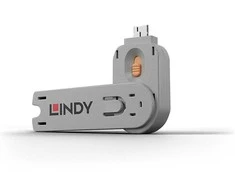 Lindy USB Priedas - Portų Blokatorius Raktas Nr. 40453/40463 ABS 18x75.16x12mm Oranžinis
