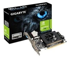 Vaizdo plokštė Gigabyte | GV-N710D3-2GL 2.0 | NVIDIA | 2 GB | GeForce GT 710 | DDR3 | Aušinimo tipas: aktyvus | DVI-D jungčių kiekis: 1 | HDMI jungčių kiekis: 1 | PCI Express 2.0 | Atminties taktinis dažnis: 1600 MHz | Procesoriaus dažnis: 954 MHz | VGA (D-Sub) jungčių kiekis: 1