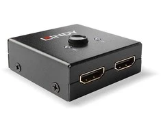 HDMI Jungiklis - LINDY 2 Prievadų HDMI 18G Dvipusis Jungiklis, Juodas