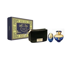 Versace Dylan Blue Pour Femme (Rinkinys Moterims) EDP 100ml + EDP 10ml + Kosmetinis krepšelis