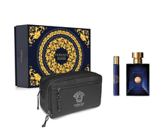 Versace Dylan Mėlyna Pour Homme (Rinkinys Vyrams) EDT 100ml + EDT 10ml + Kosmetikos maišelis