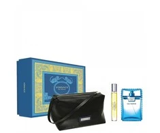 Versace Man Eau Fraiche (Rinkinys vyrams) EDT 100ml + 10ml EDT+ Kosmetinis krepšelis