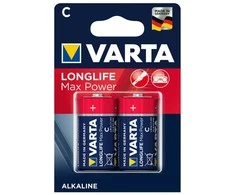2x baterija R-14 R14 C 1,5V šarminė Varta Longlife Max Power
