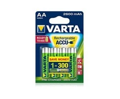 4x Akumuliatorius R-06 R06 AA 1,2V 2600mAh Ready2use Varta