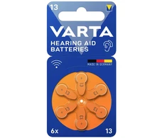6 x 13 PR48 Varta klausos aparatų baterijos