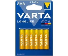6x Baterie R-03 LR03 AAA longlife Varta alkaliczna