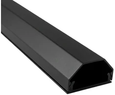 Aliumininė maskavimo juosta kabliams Maclean, 33x18x750mm, juoda, MCTV-897 B