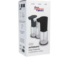 Promedix automatic dispenser, dispenser container for liquid soaps, disinfectant liquids, 300ml, 4xAA, baltas, PR-540 W