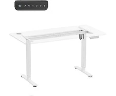 Biurko Ergo Office elektrinis aukščio reguliavimo stalas, maks. aukštis 1160 mm, maks. apkrova - 80 kg, be stalviršio, darbui sėdint arba stovint, baltas, ER-400