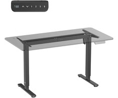 Ergo Office elektrinis aukščio reguliavimo stalas, maks. aukštis 1160 mm, maks. apkrova - 80 kg, be stalviršio, darbui sėdint arba stovint, juodas, ER-40