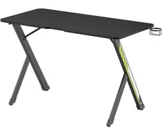 Biurko „NanoRS“ žaidimų stalas, juodas su ausinių ir puodelio laikikliu, maks. 75 kg, matmenys 1200 x 600 x 750 mm, RS101